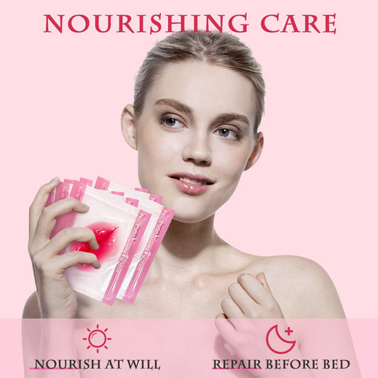 30 Pieces Collagen Crystal Pink Lip Care Gel Masks