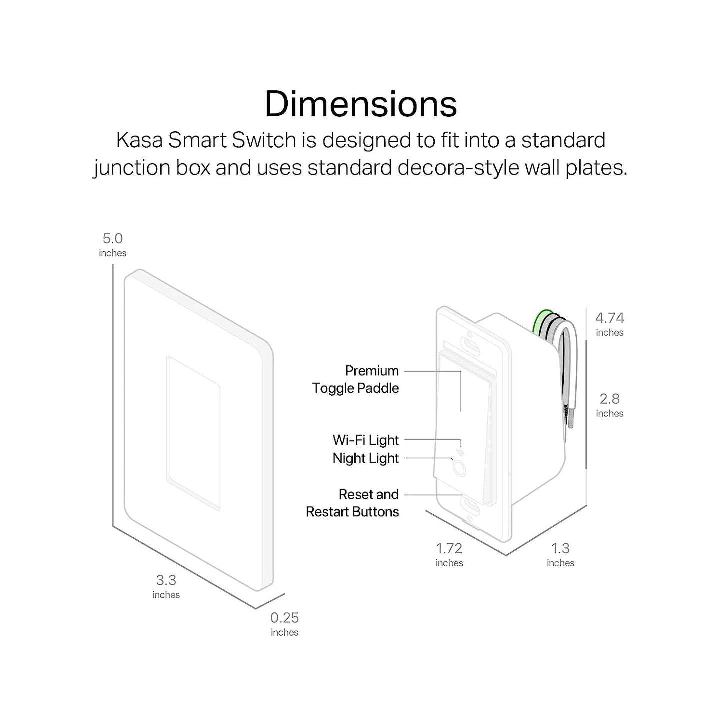 Kasa Smart Light Switch HS200, Single Pole, Needs Neutral Wire