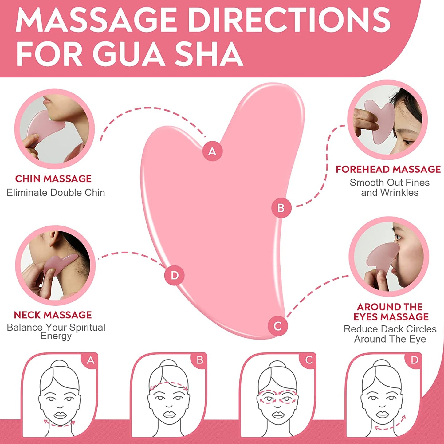 AURUZA Ice Face Roller and Gua Sha Set, Ice Roller for Face & Eye