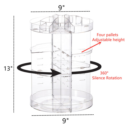 Makeup Organizer, 360 Degree Rotating