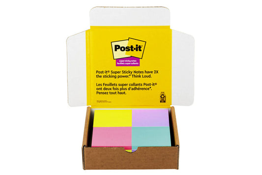 Post-it Super Sticky Notes, 3×3 in, 24 Pads/Pack, 70 Sheets/Pad