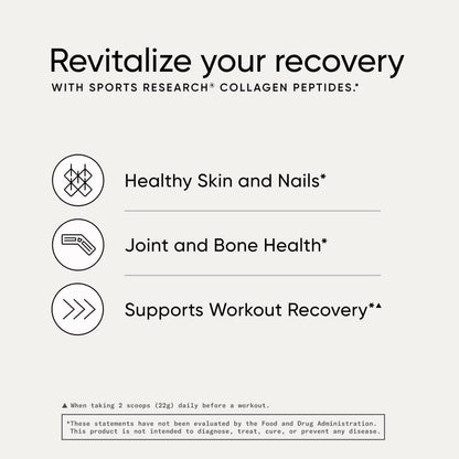 Sports Research Collagen Peptides – Hydrolyzed Type 1 & 3