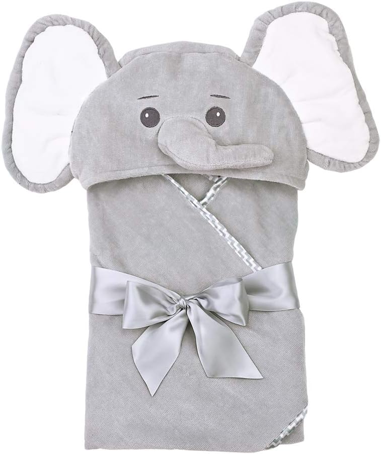 Bearington Baby Lil’ Spout Elephant Hooded Bath Towel