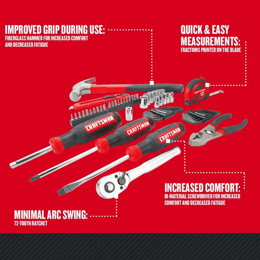 CRAFTSMAN Mechanics Tool Set, 57-Piece