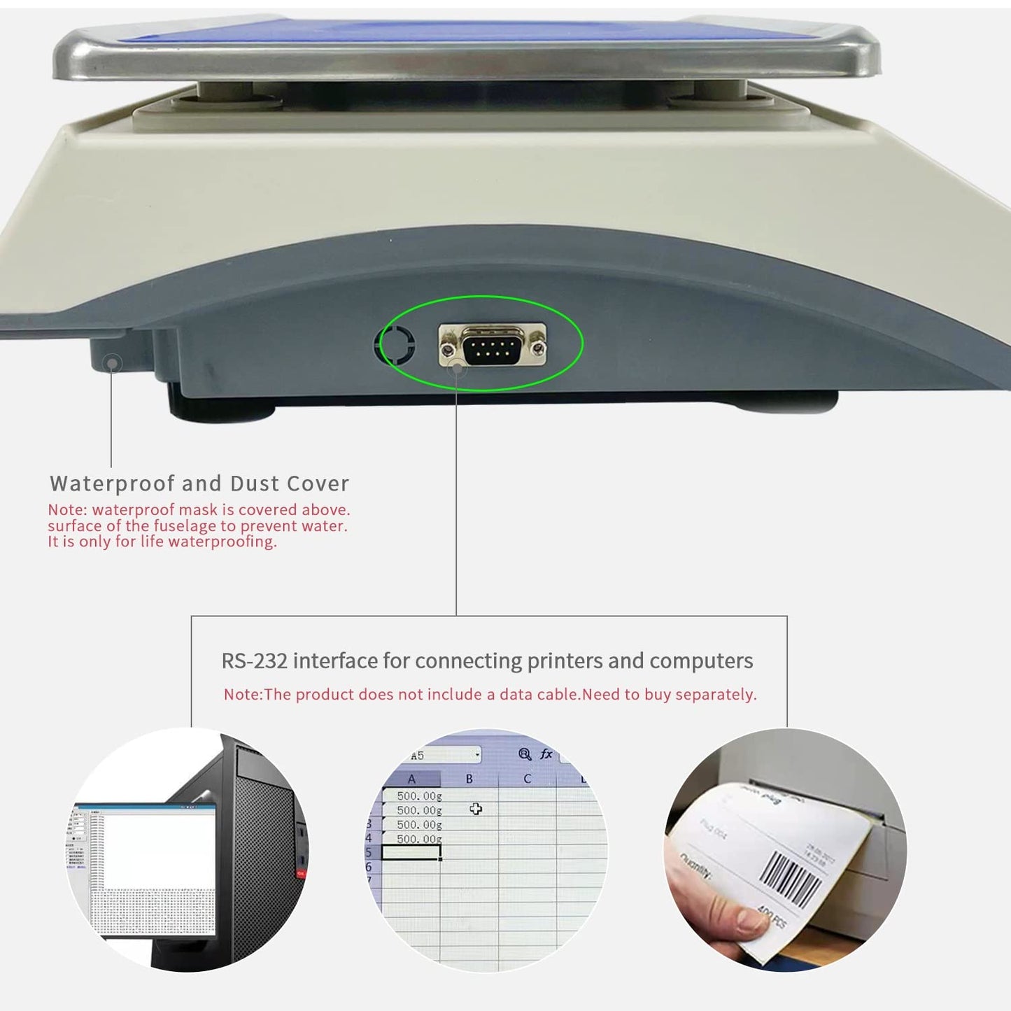 UCLA SCIENTIFIC Big LCD lb oz kg Unit Weight Gram Scales