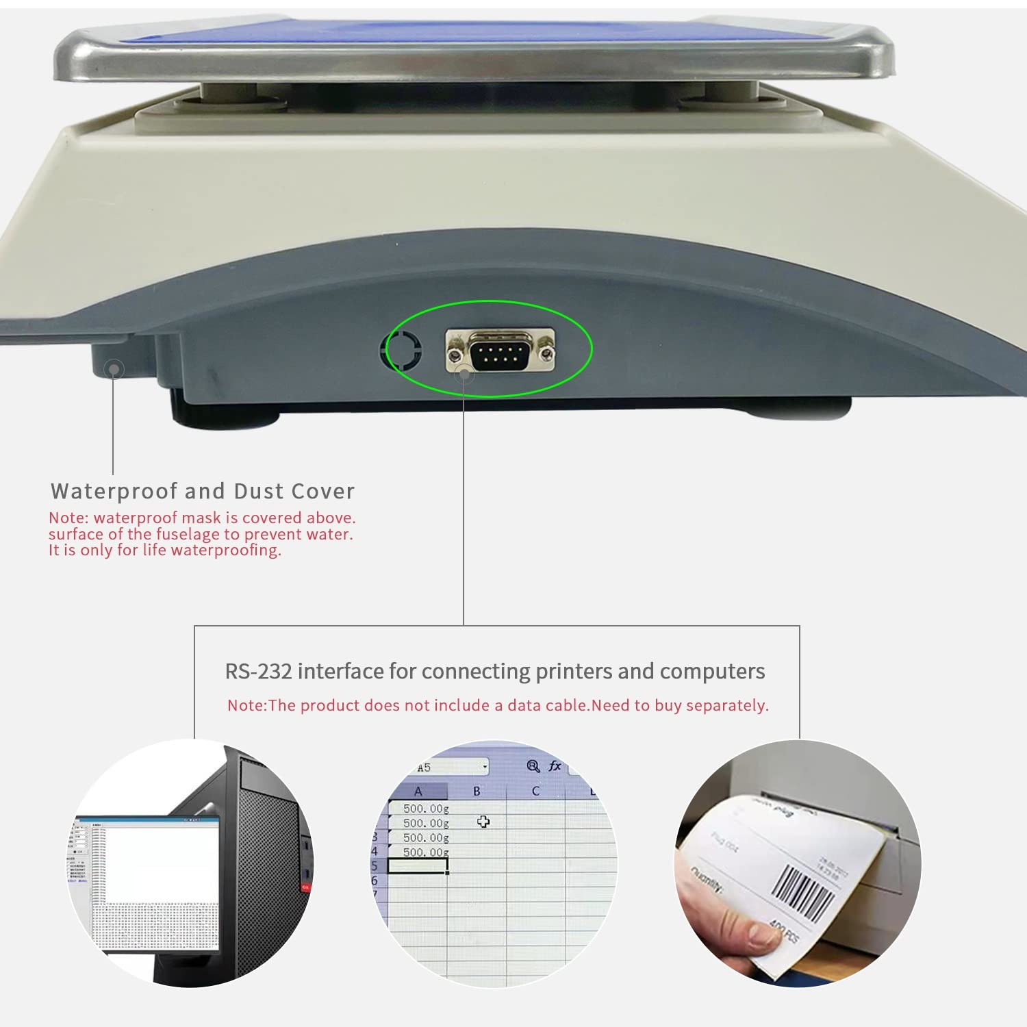 UCLA SCIENTIFIC Big LCD lb oz kg Unit Weight Gram Scales