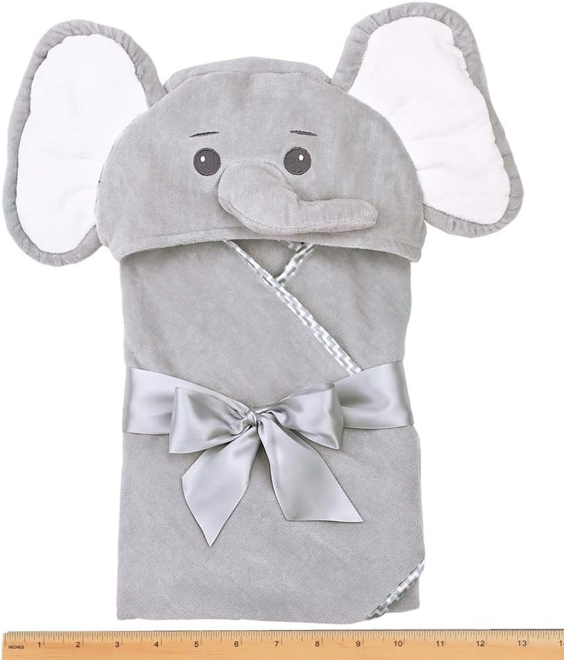 Bearington Baby Lil’ Spout Elephant Hooded Bath Towel