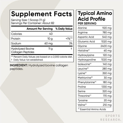 Sports Research Collagen Peptides – Hydrolyzed Type 1 & 3