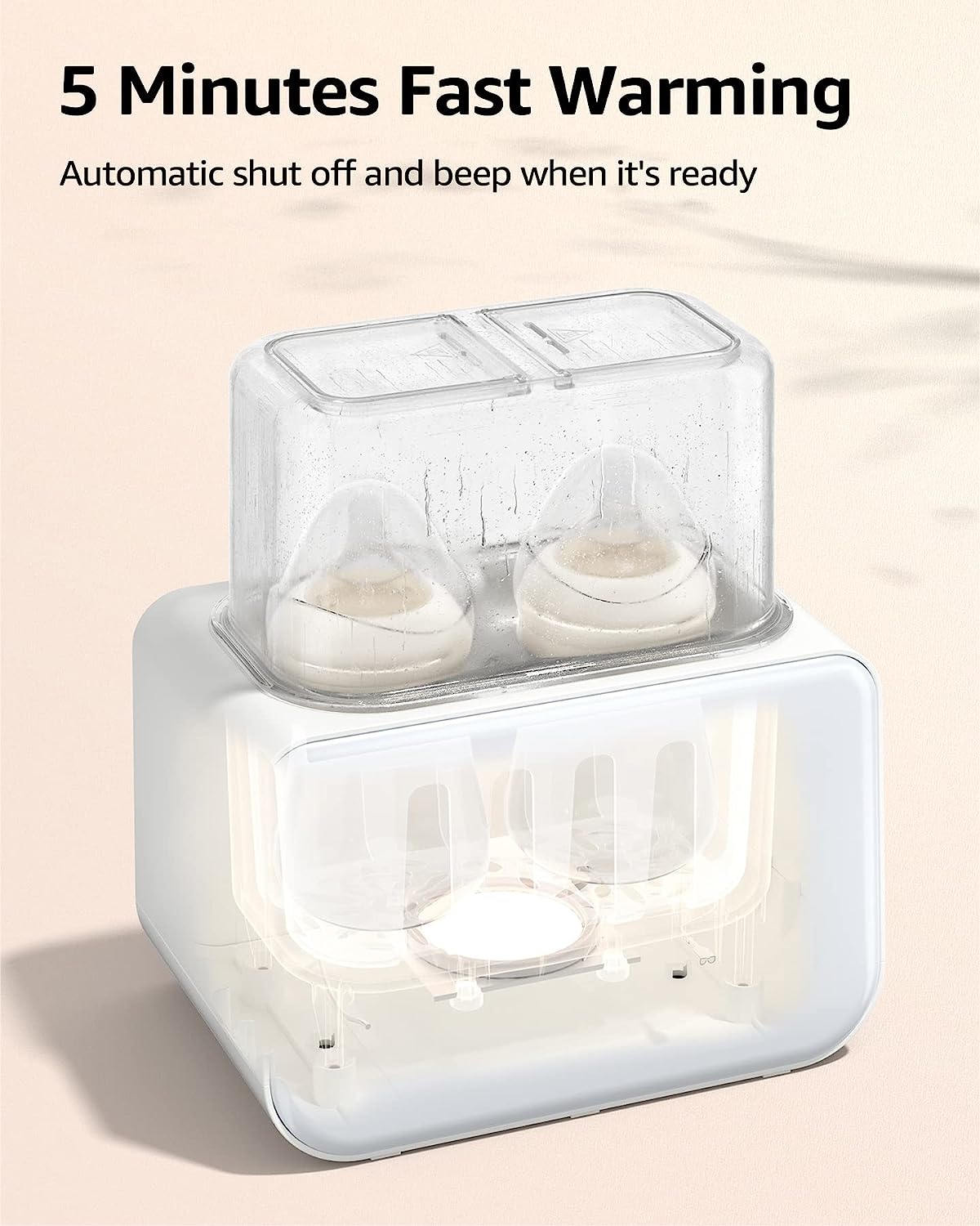 Baby Bottle Warmer, Grownsy 8-in-1 Fast Milk Warmer with