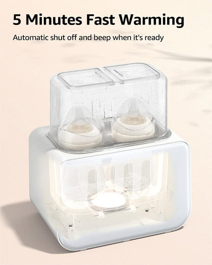 Baby Bottle Warmer, Grownsy 8-in-1 Fast Milk Warmer with