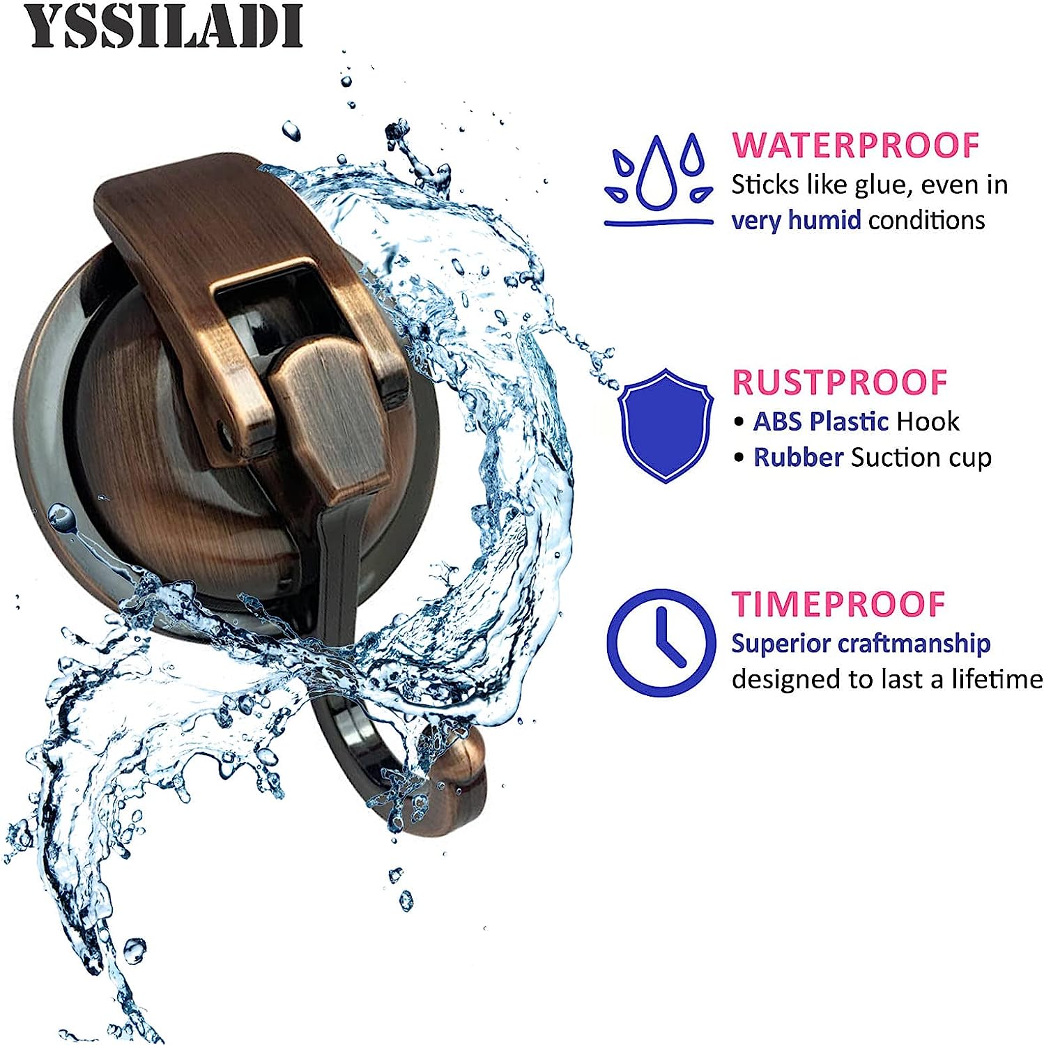 YSSILADI Suction Cup Hooks Heavy Duty Vacuum Suction