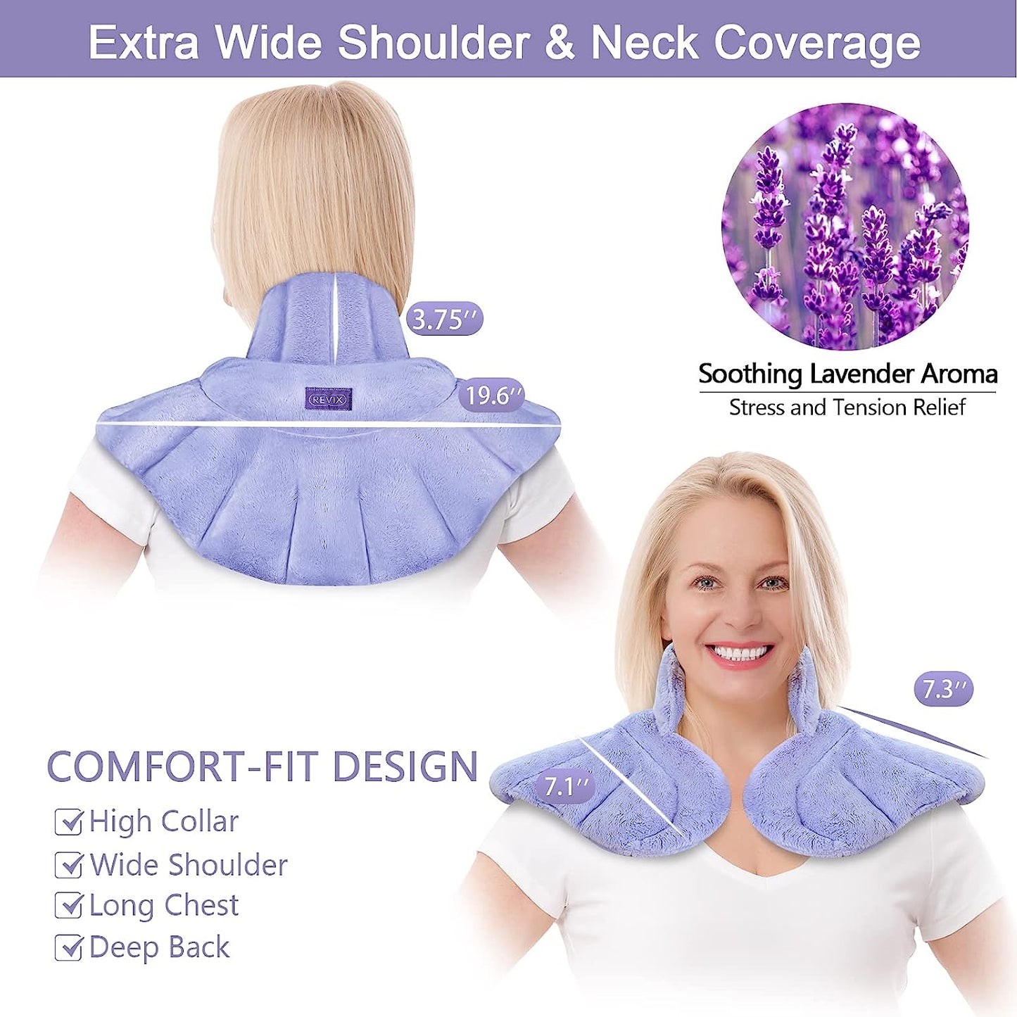 REVIX Microwave Heating Pad for Neck Shoulders and Back Pain Relief