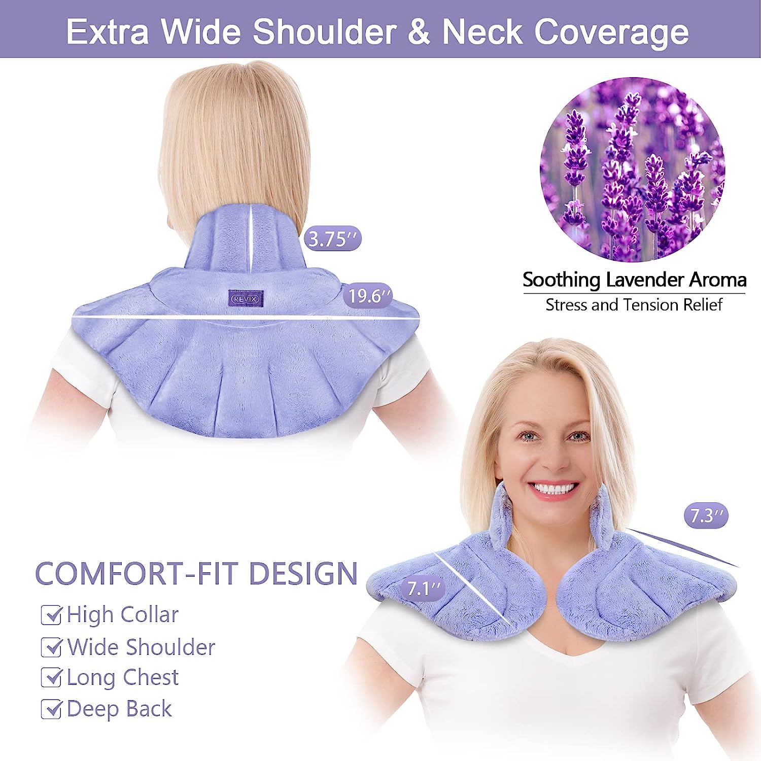 REVIX Microwave Heating Pad for Neck Shoulders and Back Pain Relief