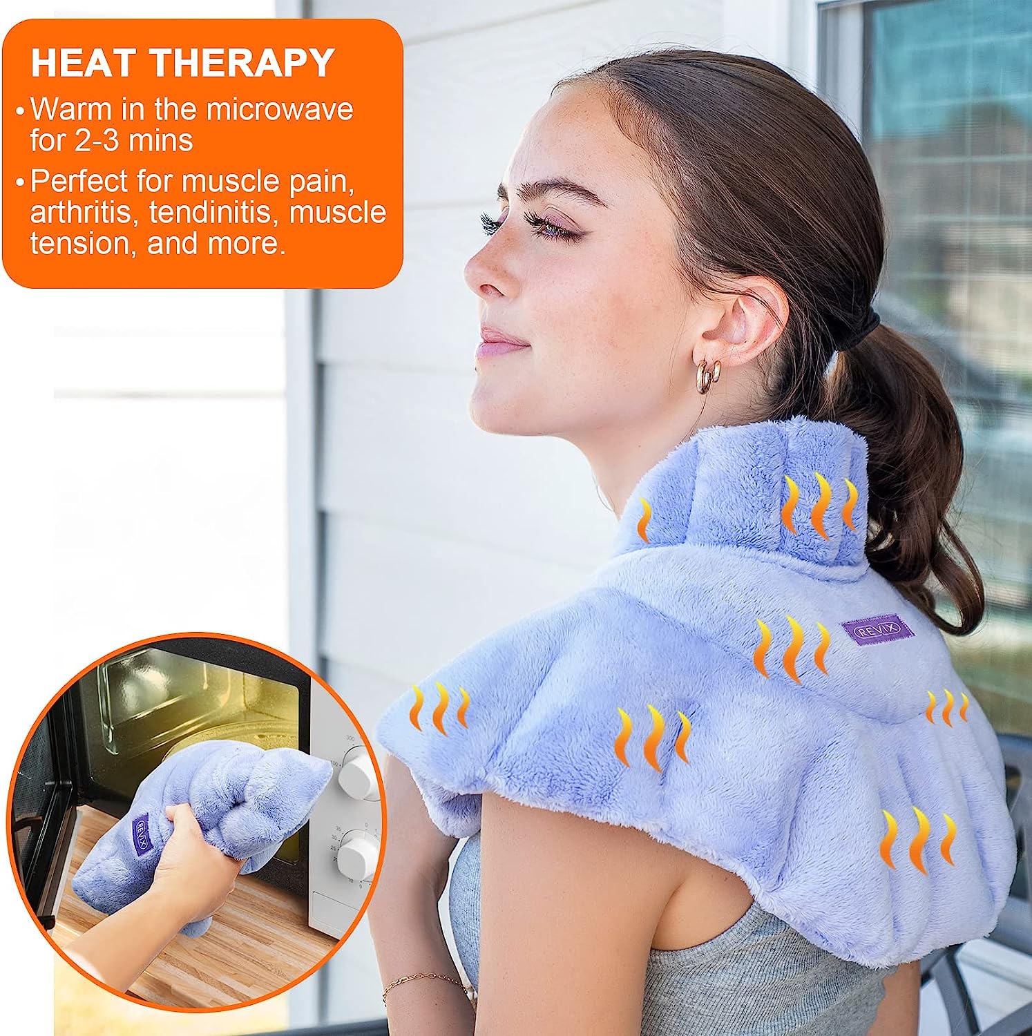 REVIX Microwave Heating Pad for Neck Shoulders and Back Pain Relief