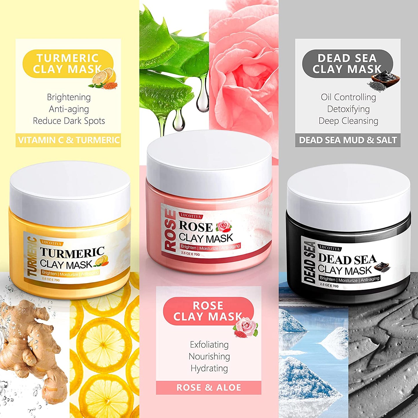 5 Pcs Face Mask Skin Care Set for Deep Pore Cleansing