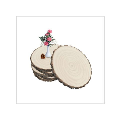 Wood Slices 6 Pcs Wood Rounds 10"-12 Inch