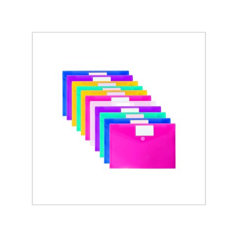OUTYLTS 11 Pack Plastic Poly Filing Envelopes