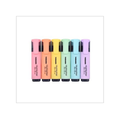 TWOHANDS Highlighter,Chisel Tip Marker Pen