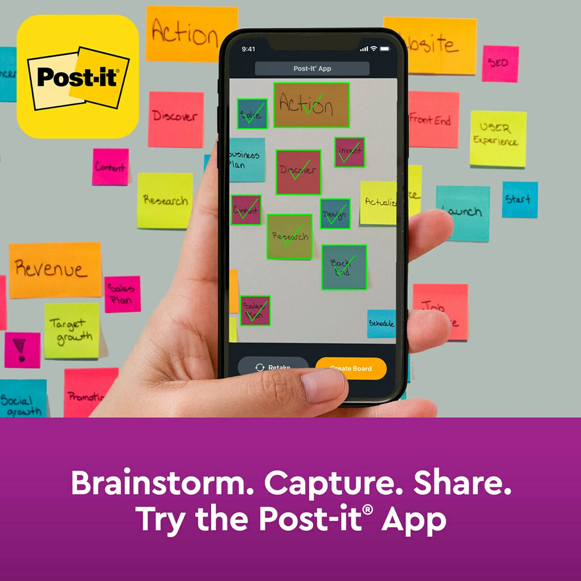 Post-it Super Sticky Notes, 3×3 in, 24 Pads/Pack, 70 Sheets/Pad