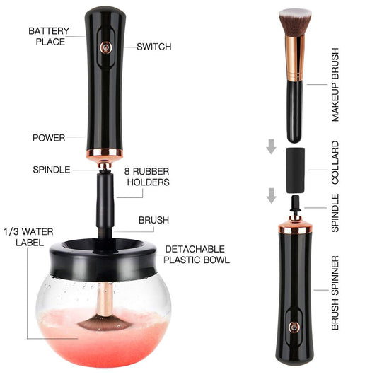 Premium Makeup Brush Cleaner Dryer Super-Fast Electric Brush