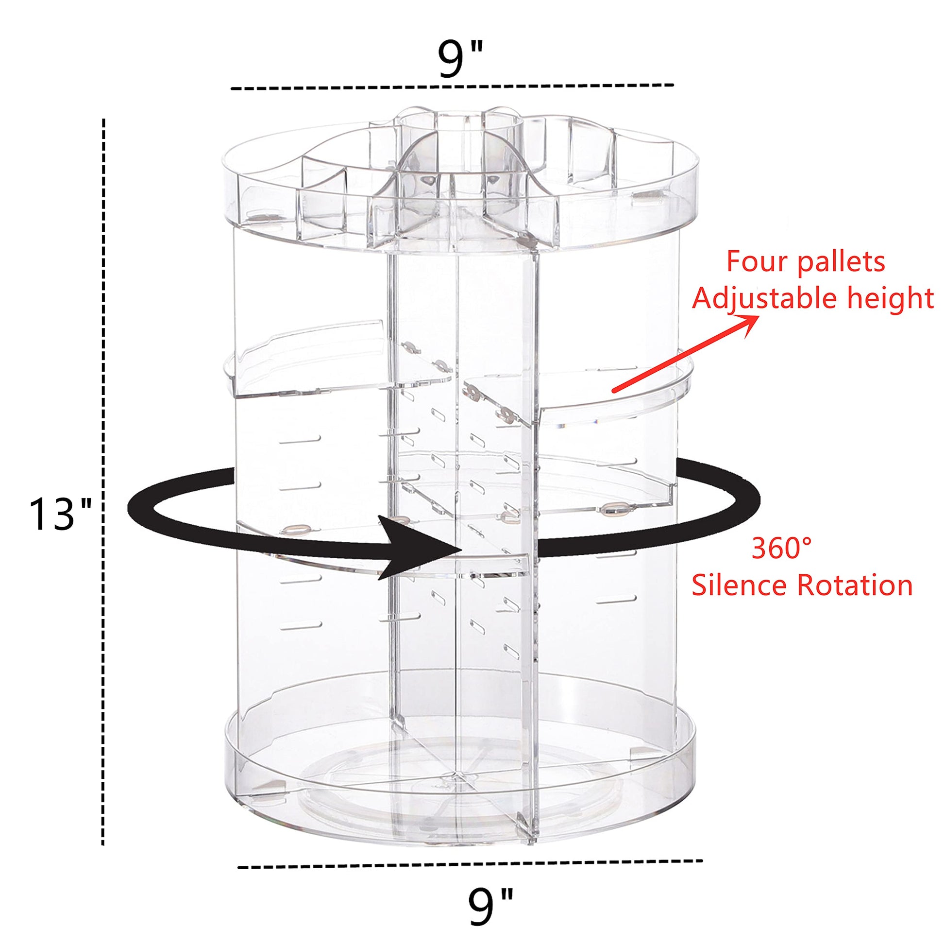 Makeup Organizer, 360 Degree Rotating