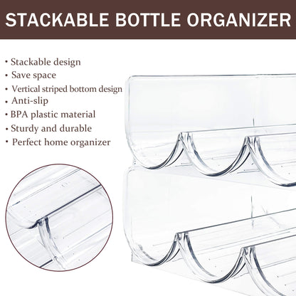 Spaclear Water Bottle Organizer, Stackable Kitchen Pantry Organization