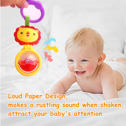YUNLOVXEE Baby Toys, Cartoon Animal Hanging Rattle Toy