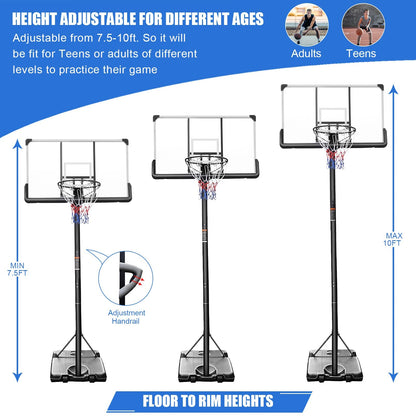 Vitalmeter Basketball Goal Hoop Portable Basketball