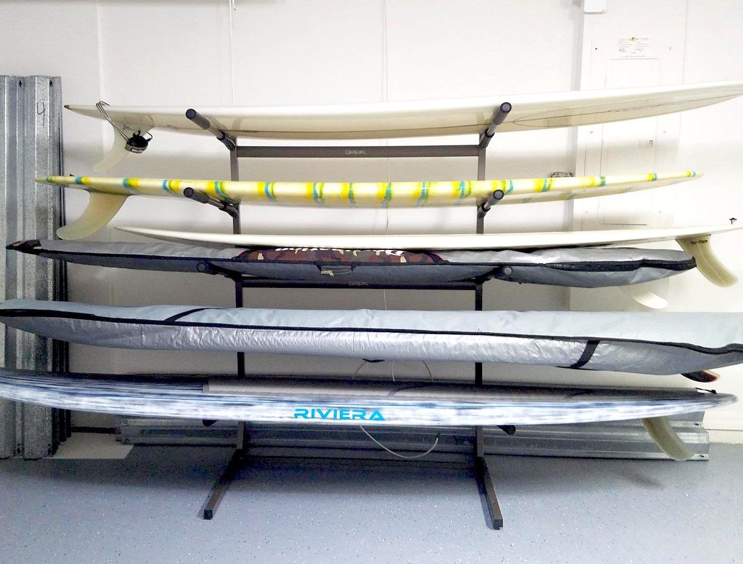 Steves Rack Shack 4 Space Horizontal Surfboard Freestanding