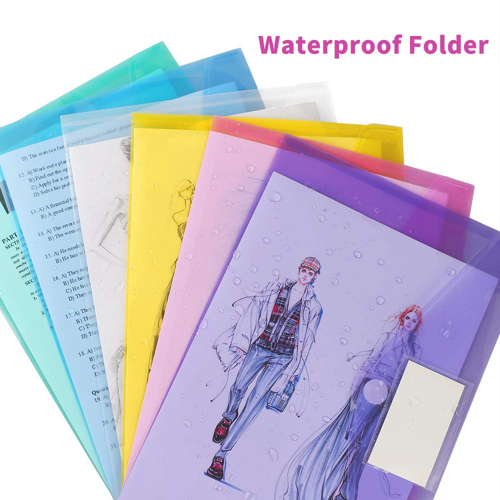 OUTYLTS 11 Pack Plastic Poly Filing Envelopes