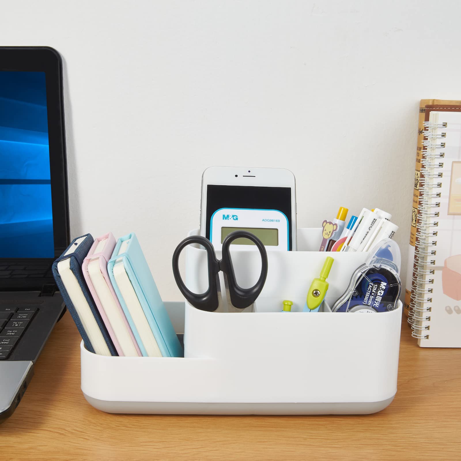 LETURE Desktop Storage Organizer, Pen Pencil Card Holder Box