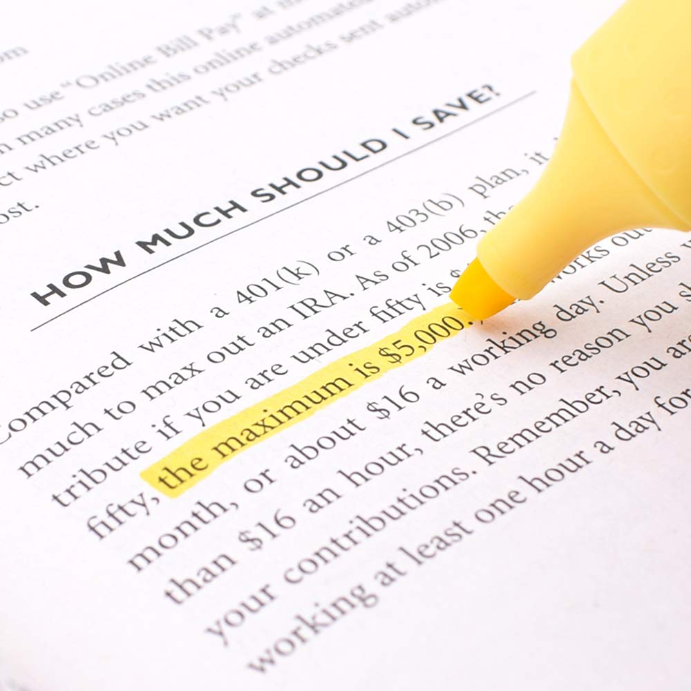 TWOHANDS Highlighter,Chisel Tip Marker Pen
