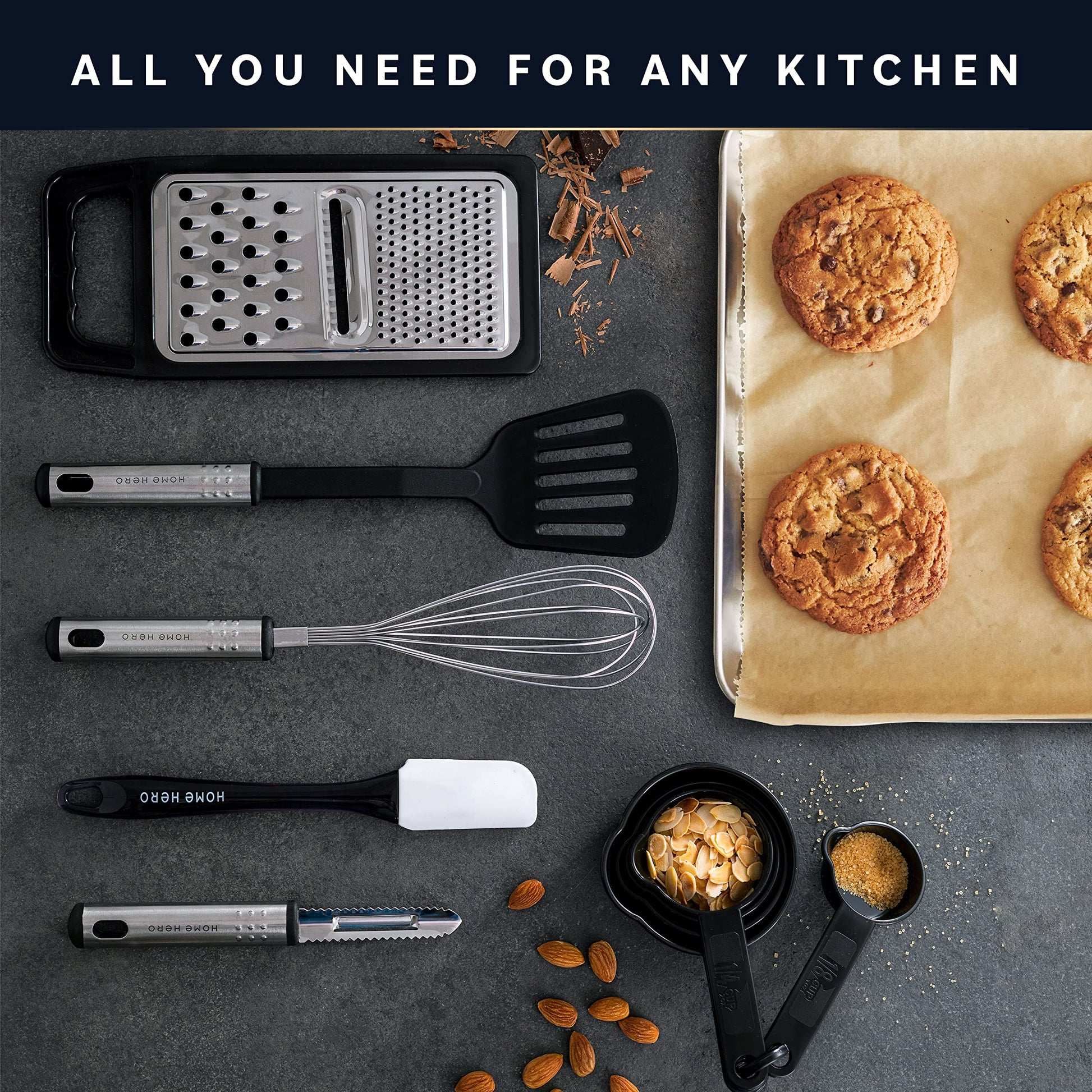 Home Hero 25-pcs Kitchen Utensils Set – Nylon & Stainless Steel Cooking Set