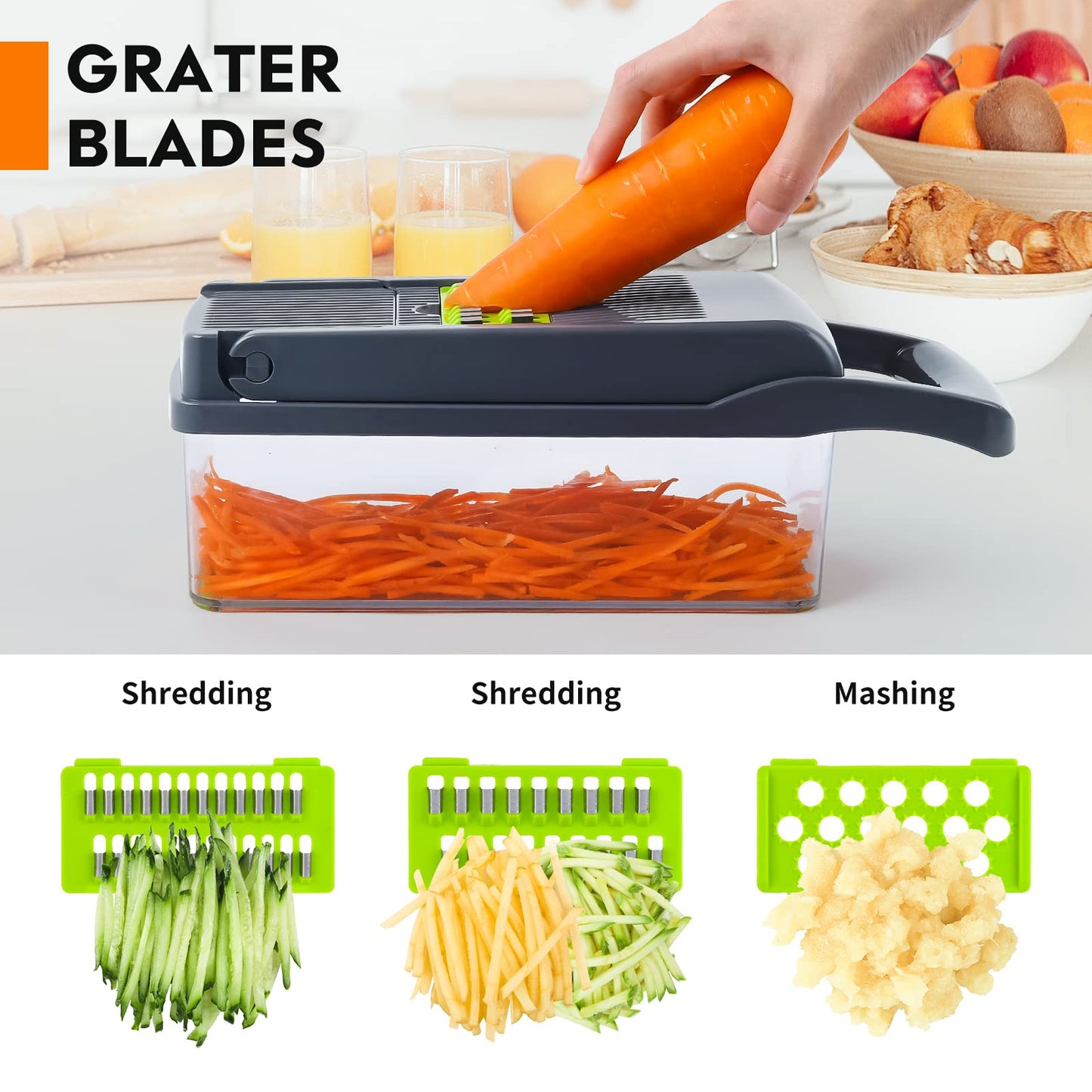 Vegetable Chopper. Multifunctional Food Chopper 12 In 1 Food Chopper
