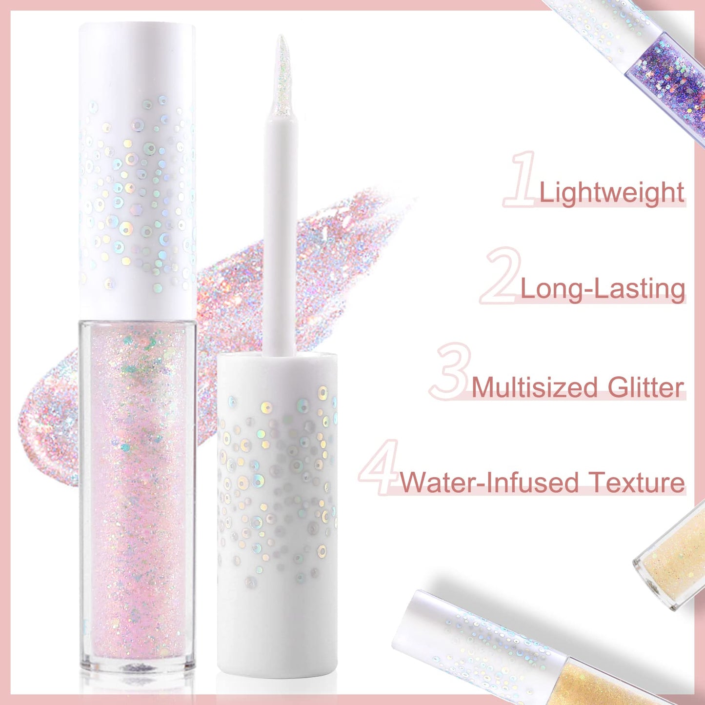 Erinde Liquid Glitter Eyeshadow, Under Eye Shadow Bling