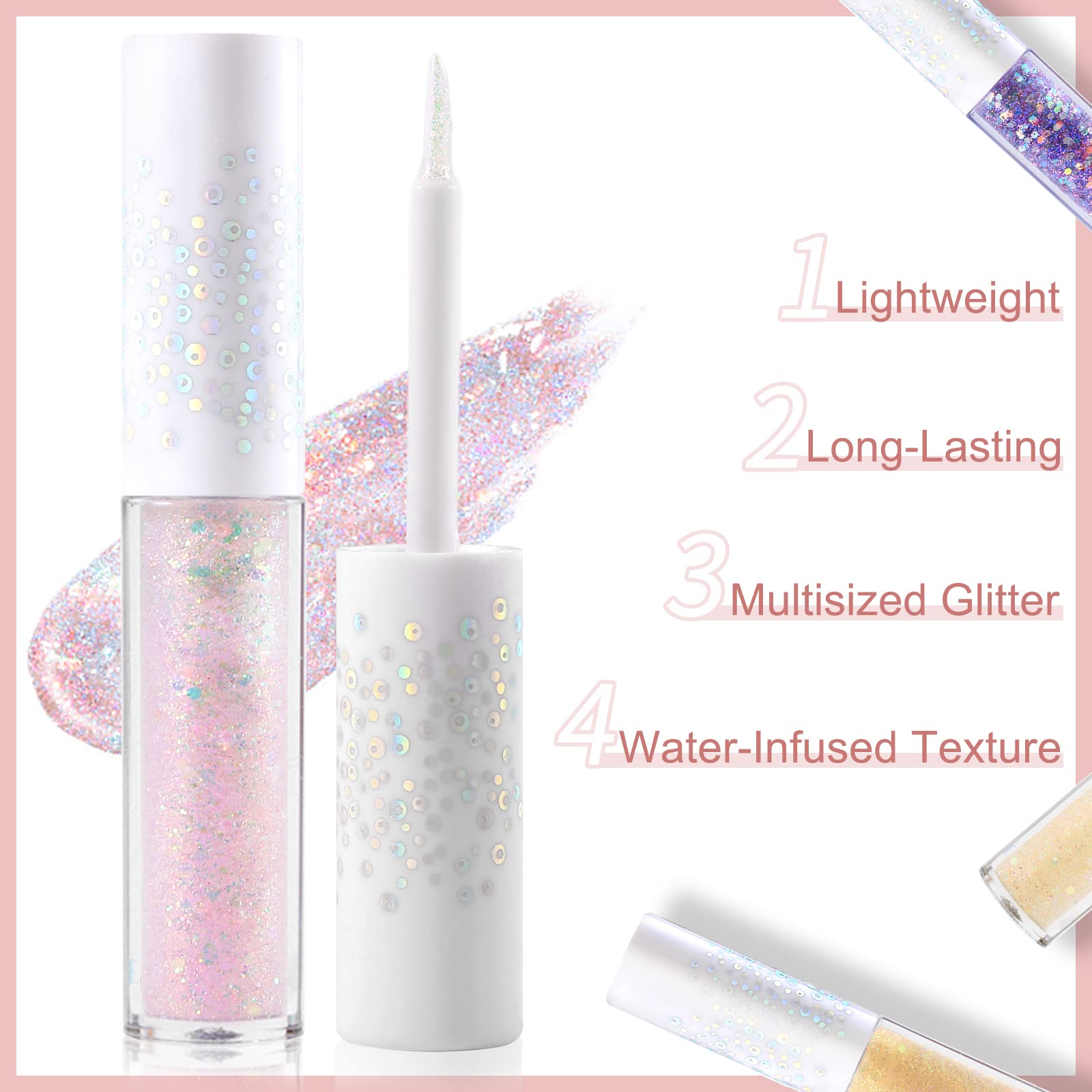Erinde Liquid Glitter Eyeshadow, Under Eye Shadow Bling