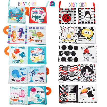 Baby Toys 0-6 Months Soft Cloth Crinkle Books