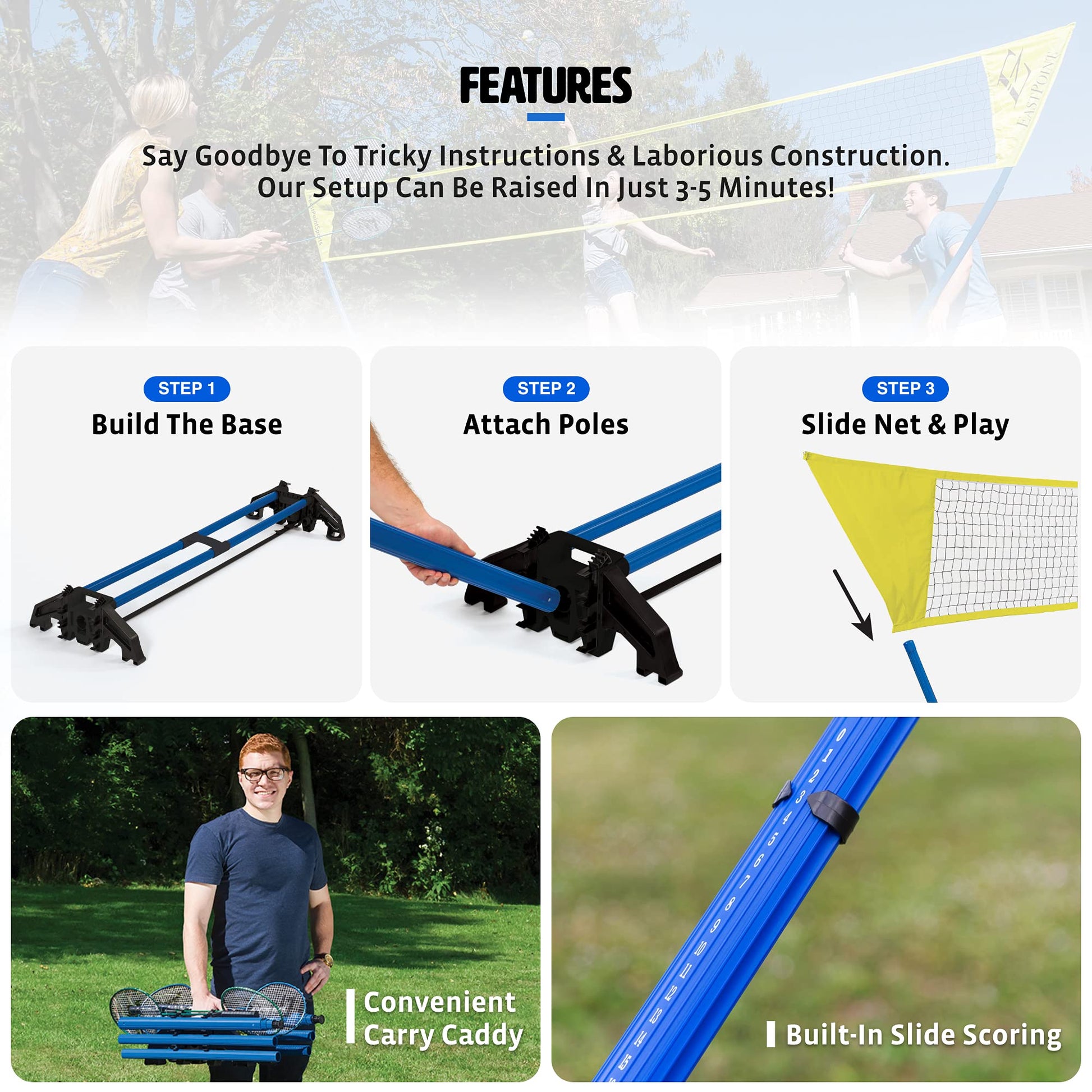 Swing Sports Portable Outdoor Badminton Set