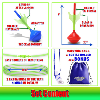 NOMNOM TOYS, Glow in The Dark Lawn Darts Game