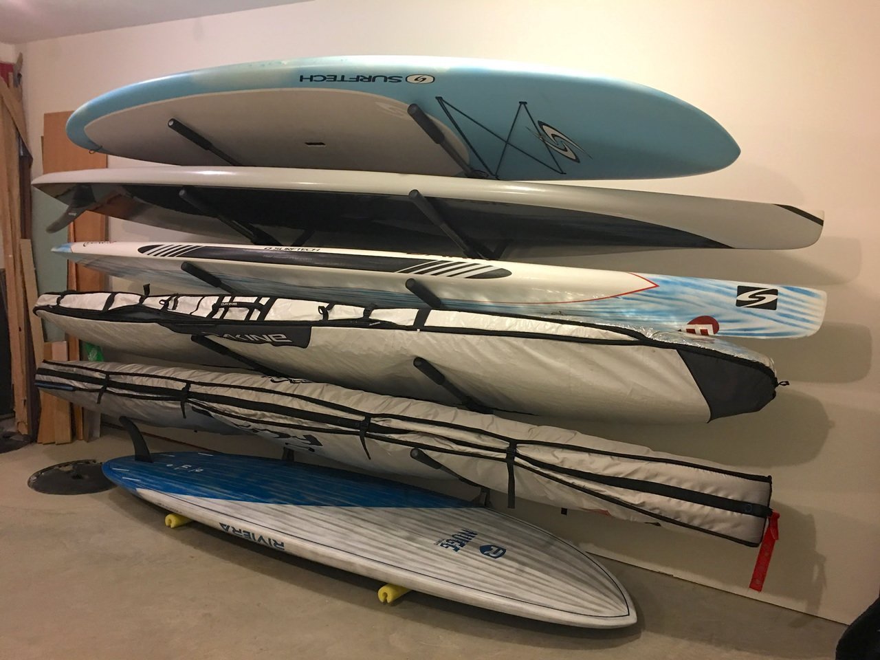 Steves Rack Shack 4 Space Horizontal Surfboard Freestanding