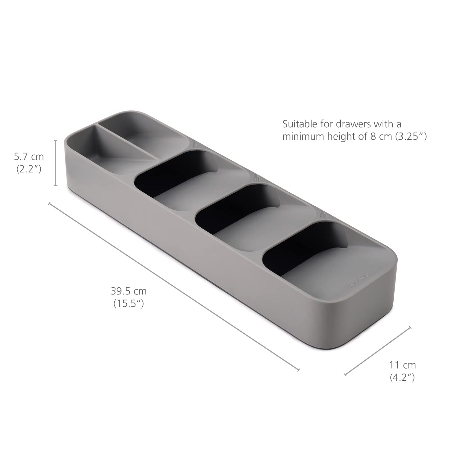 THELTA Plastic Compact Cutlery Organizer Rack Knife Fork Spoon Tray
