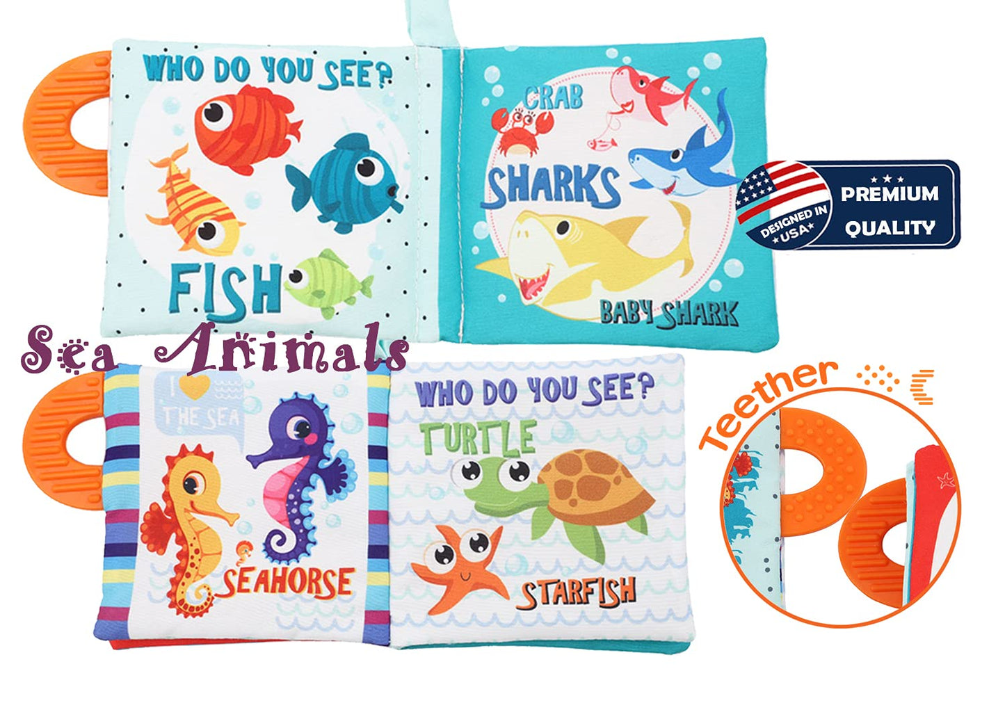 Baby Toys 0-6 Months Soft Cloth Crinkle Books