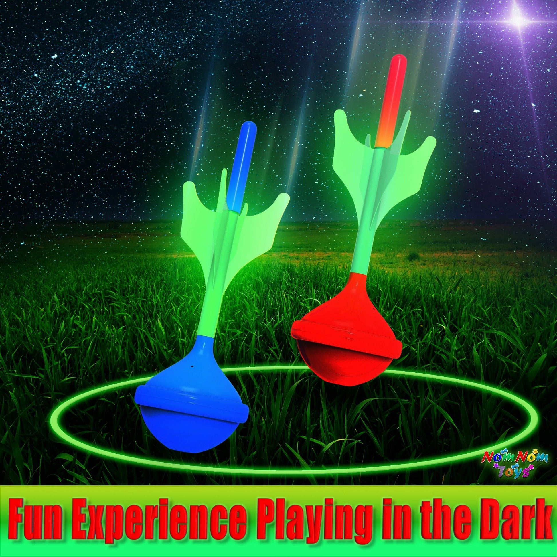 NOMNOM TOYS, Glow in The Dark Lawn Darts Game