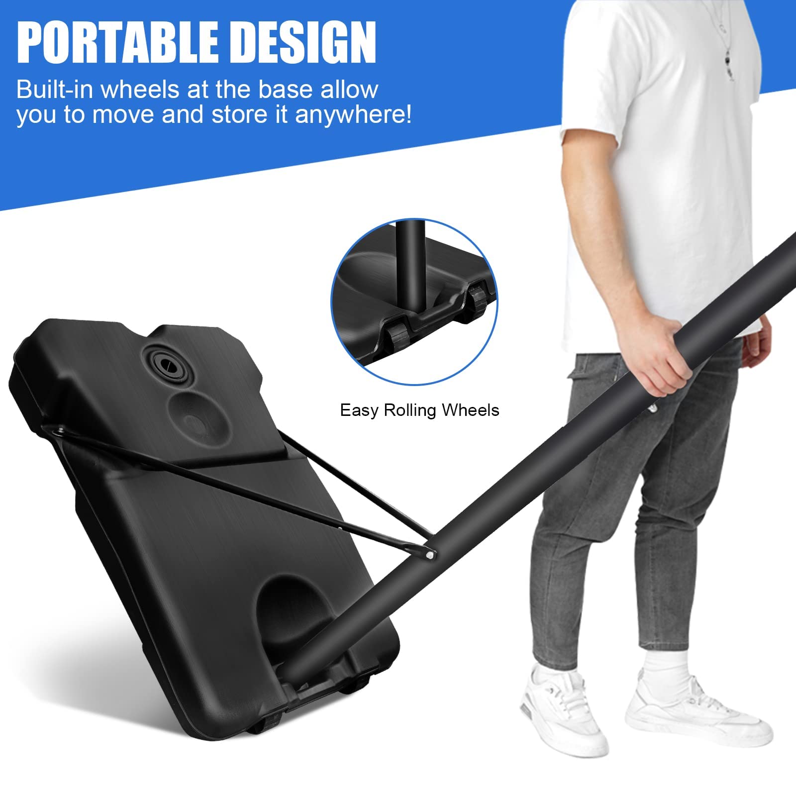 Vitalmeter Basketball Goal Hoop Portable Basketball