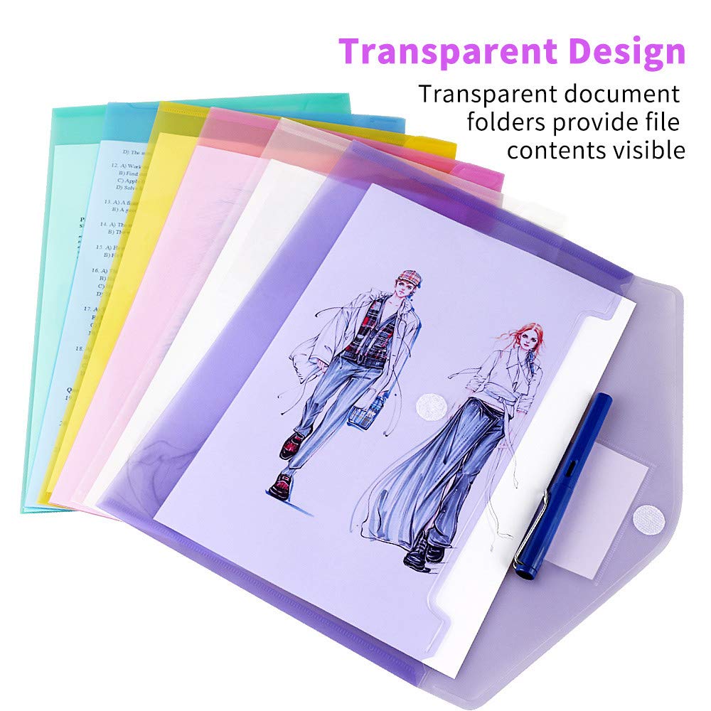 OUTYLTS 11 Pack Plastic Poly Filing Envelopes