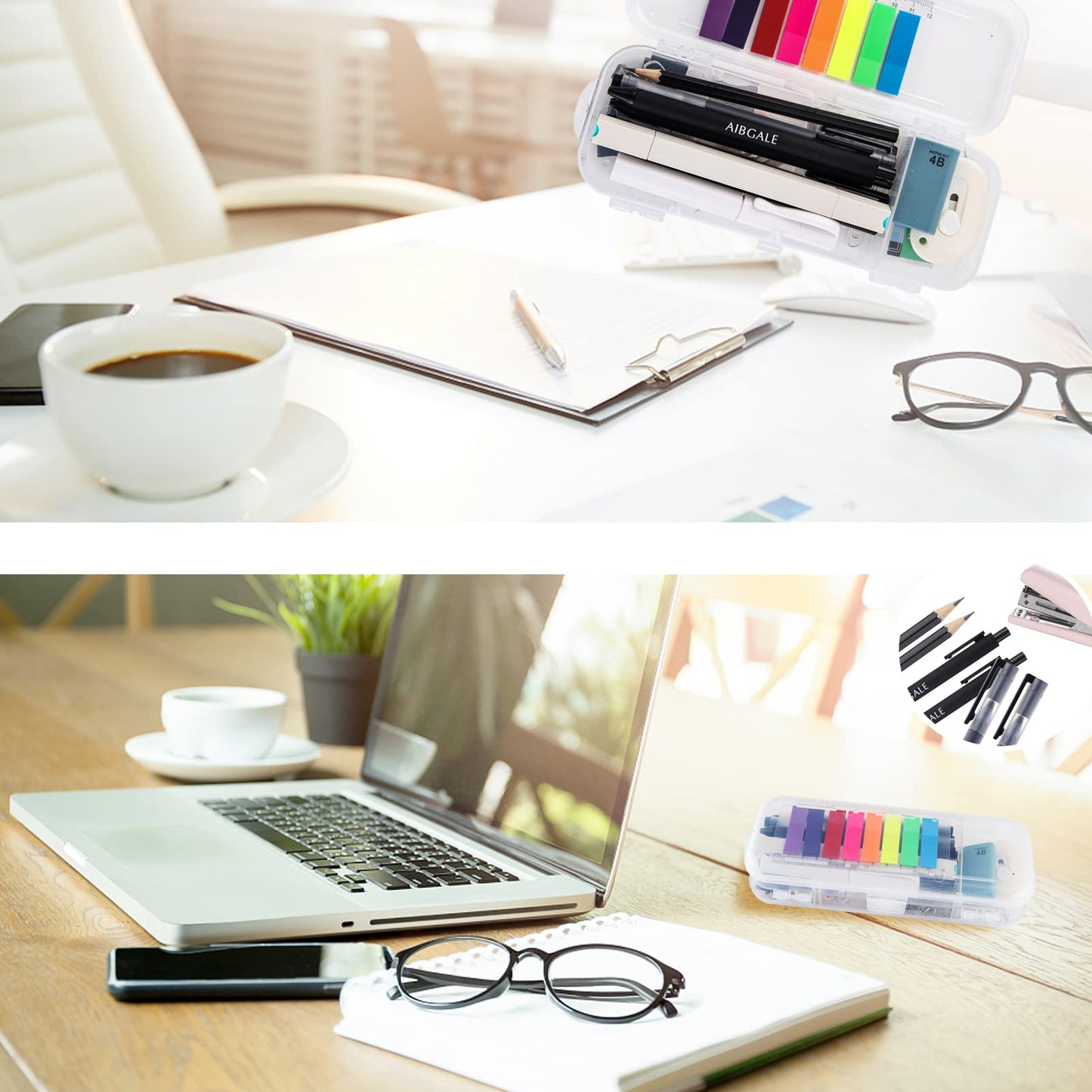 123 Pcs Office Supplies Kit with Desk Organizers
