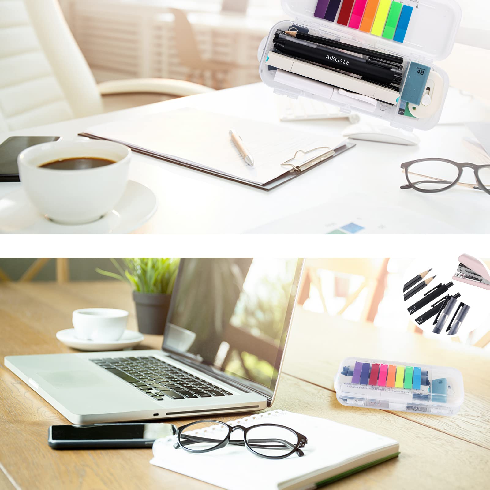 123 Pcs Office Supplies Kit with Desk Organizers