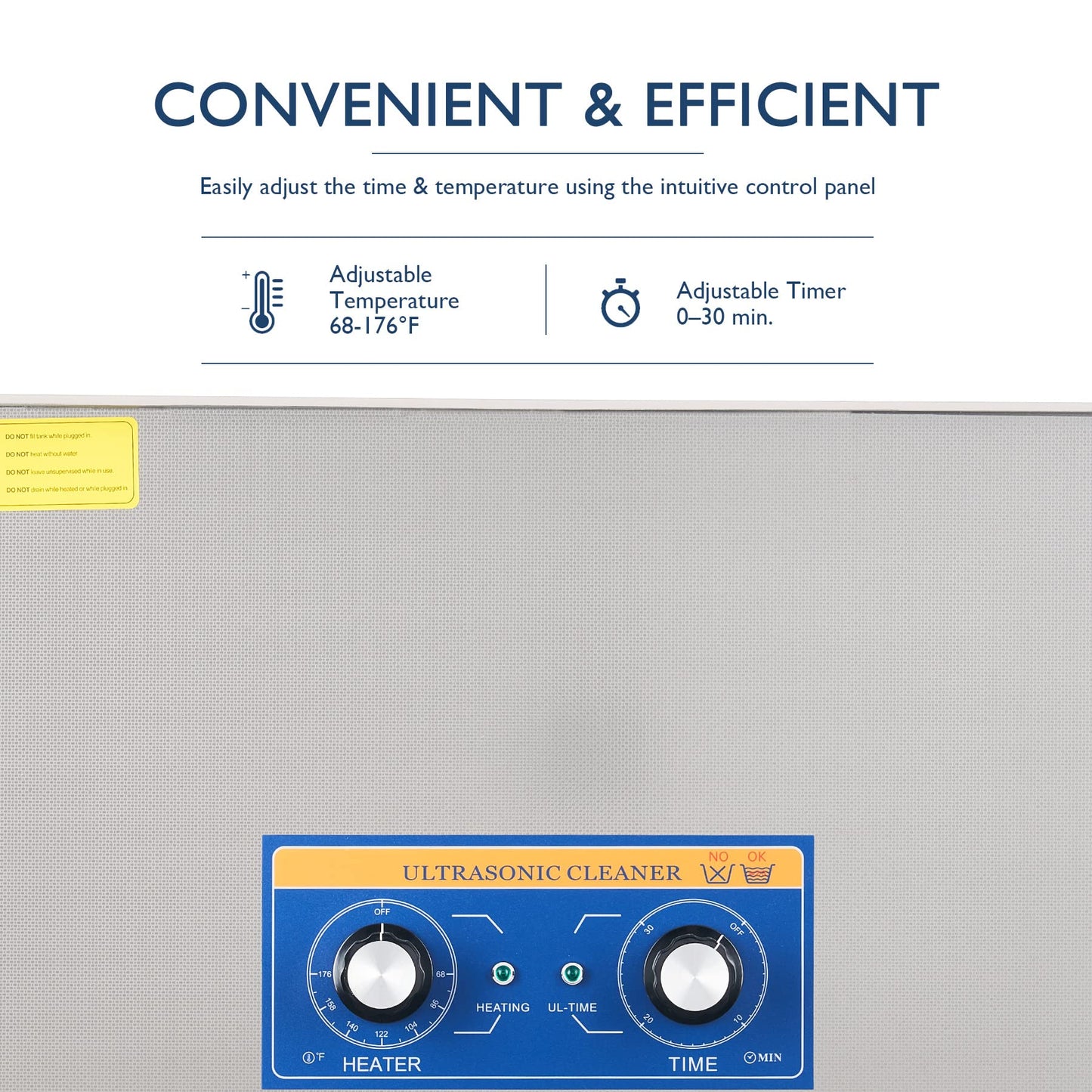 CREWORKS Ultrasonic Cleaner with Heater and Timer