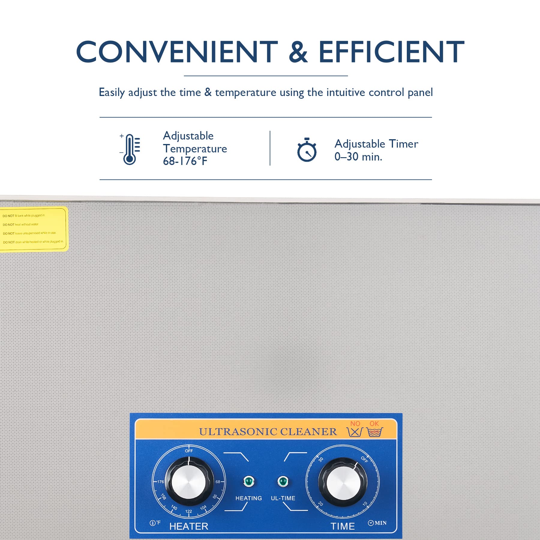 CREWORKS Ultrasonic Cleaner with Heater and Timer