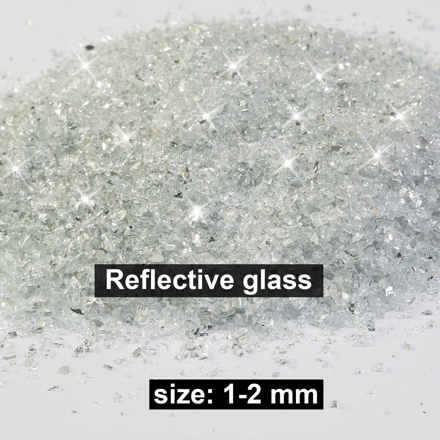 HappyFiller 1.3 LB Crushed Glass Sand Broken Mirror